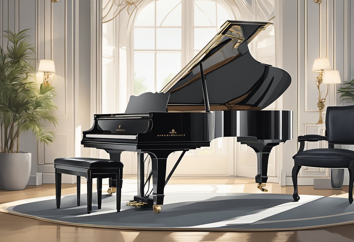 The piano is carefully constructed with precision and attention to detail, with each key and component meticulously crafted to ensure quality and durability
